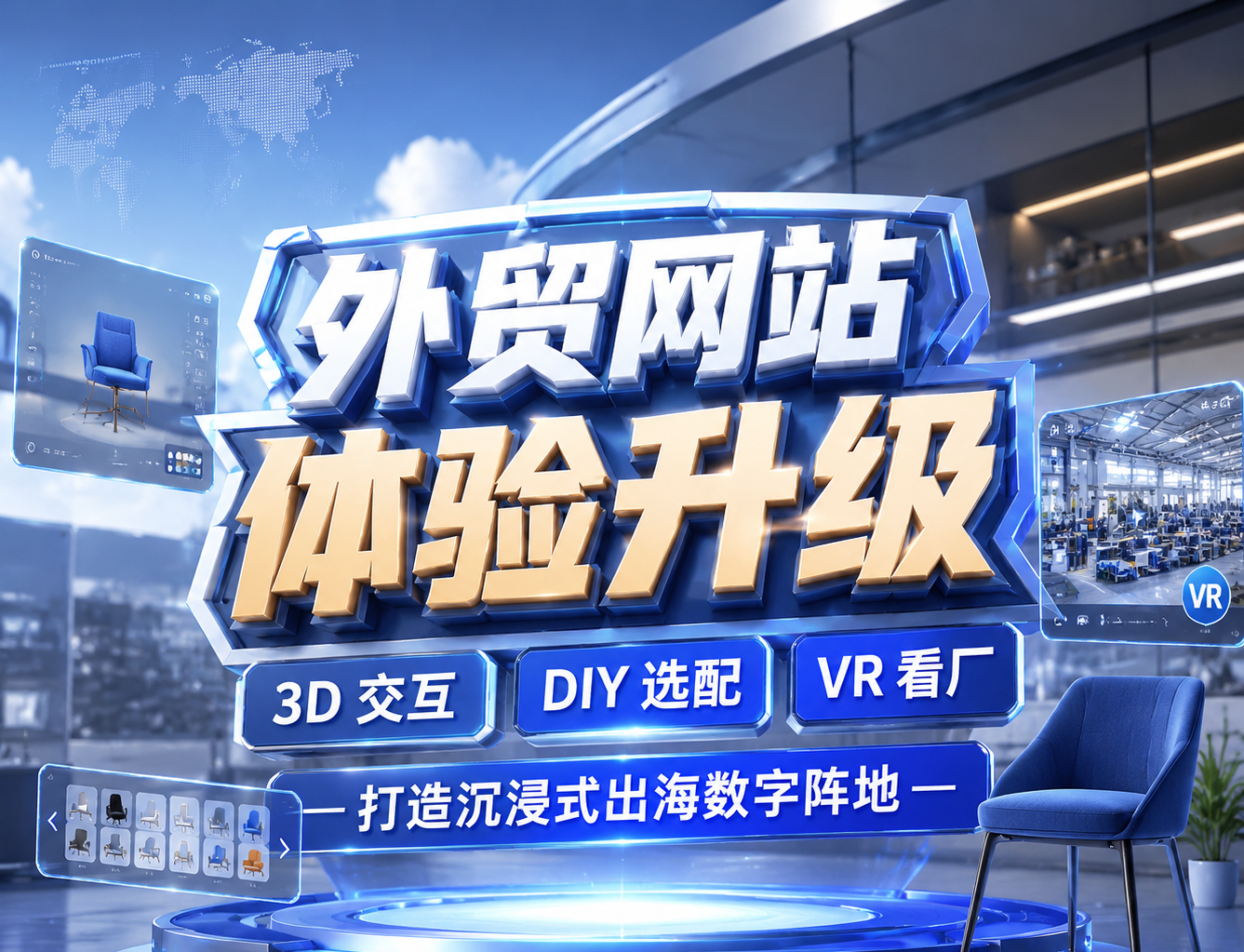 深耕外贸网站体验升级，3D 交互、DIY 选配、VR 看厂打造沉浸式出海数字阵地