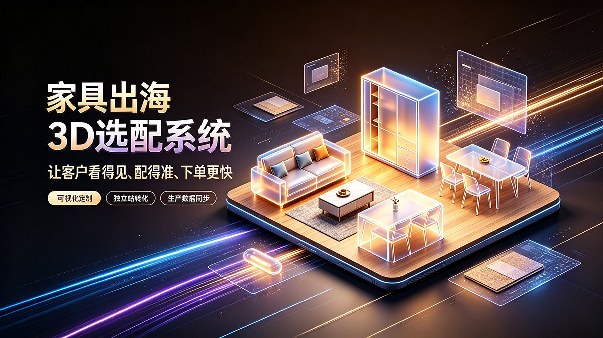 家具出海3D选配系统｜一站式海外独立站DIY可视化解决方案